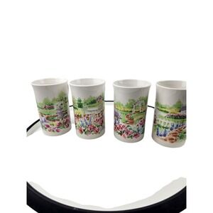 Studio Nova Garden Path Trellis View‎ Fountain Coffee Mugs Set of 4 MZ875-878